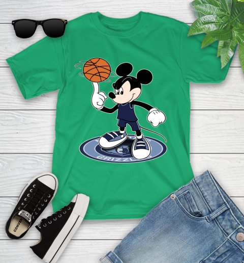 NBA Basketball Memphis Grizzlies Cheerful Mickey Disney Shirt Youth T-Shirt 6