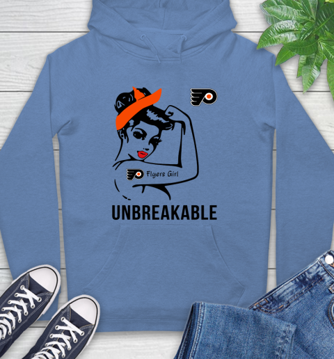 NHL Philadelphia Flyers Girl Unbreakable Hockey Sports Hoodie 9