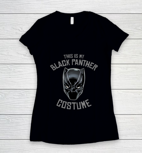 Marvel Black Panther Halloween Costume Graphic Women's V-Neck T-Shirt