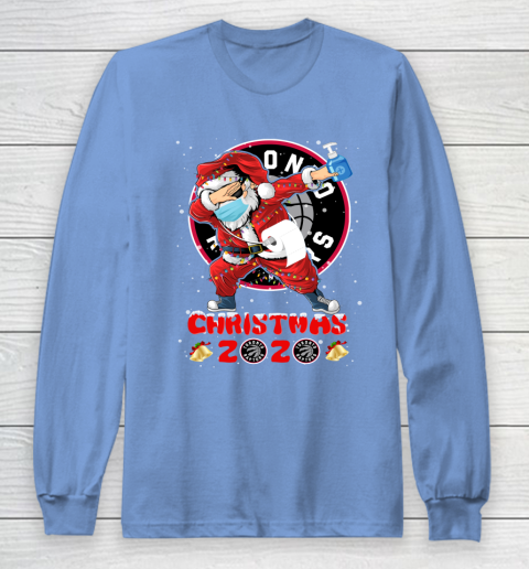 Toronto Raptors Funny Santa Claus Dabbing Christmas 2020 NBA Long Sleeve T-Shirt 8