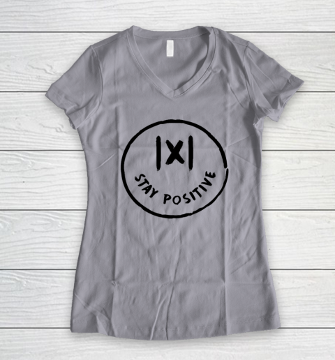 Math Positive X Funny Math Women's V-Neck T-Shirt - Image 3