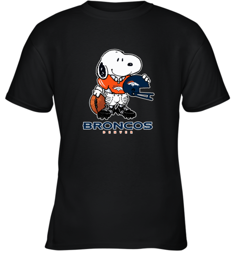 Snoopy A Strong And Proud Denver Broncos Player NFL Youth T-Shirt