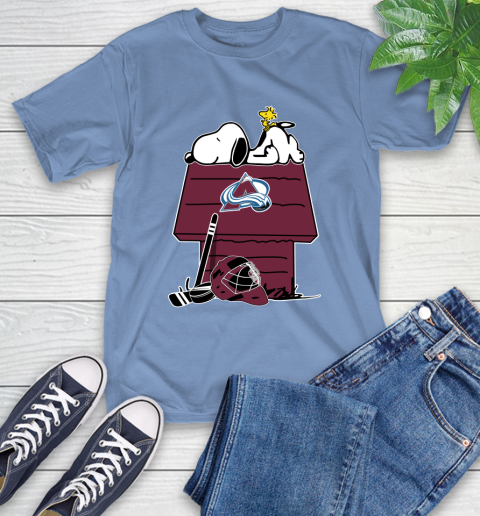 Colorado Avalanche NHL Hockey Snoopy Woodstock The Peanuts Movie T-Shirt 11