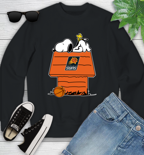 Phoenix Suns NBA Basketball Snoopy Woodstock The Peanuts Movie Youth Sweatshirt 2