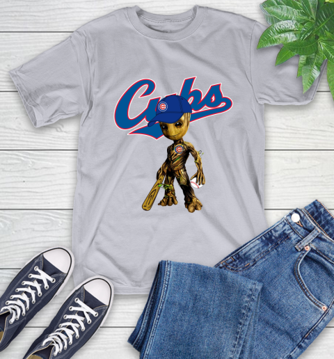 MLB Chicago Cubs Groot Guardians Of The Galaxy Baseball T-Shirt 6