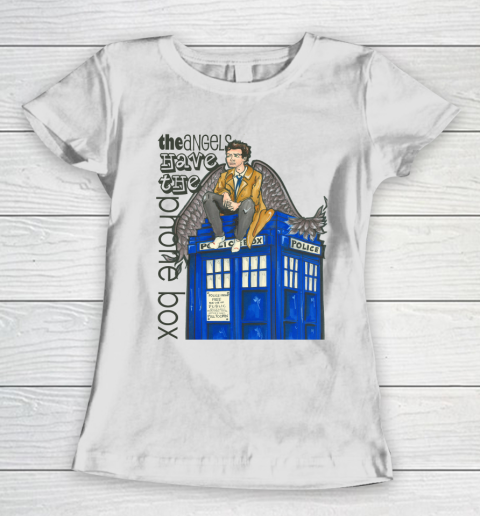 Doctor Who Shirt The Angels Have the Phone Box Women's T-Shirt
