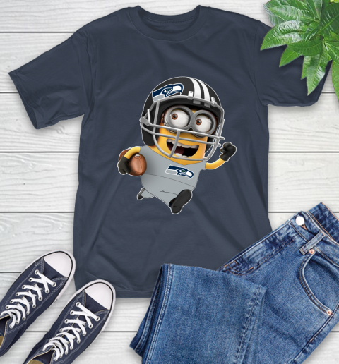 NFL Seattle Seahawks Minions Disney Football Sports T-Shirt 4