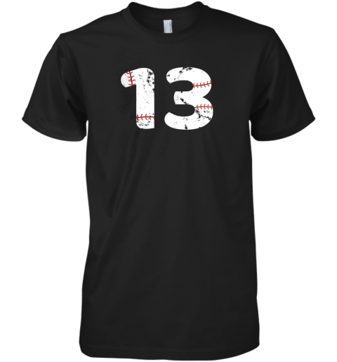 Number #13 BASEBALL Vintage Distressed Team Premium Men's T-Shirt