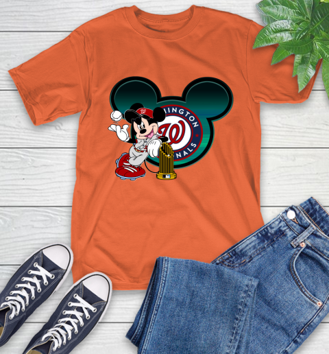 MLB Washington Nationals The Commissioner's Trophy Mickey Mouse Disney T-Shirt 5