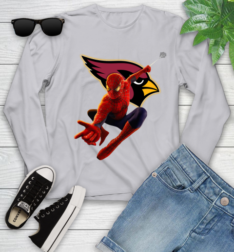 NFL Spider Man Avengers Endgame Football Arizona Cardinals Youth Long Sleeve 5