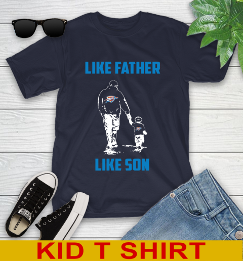 Oklahoma City Thunder NBA Basketball Like Father Like Son Sports Youth T-Shirt 2