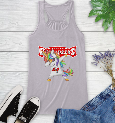 Tampa Bay Buccaneers NFL Football Funny Unicorn Dabbing Sports Racerback Tank 5