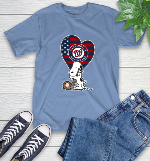 Washington Nationals MLB Baseball The Peanuts Movie Adorable Snoopy T-Shirt 11