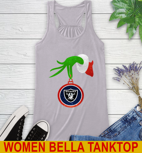 Oakland Raiders Grinch Merry Christmas NFL Football Racerback Tank 5