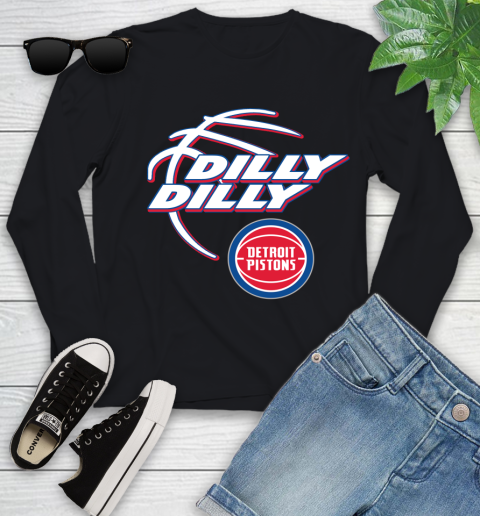 NBA Detroit Pistons Dilly Dilly Basketball Sports Youth Long Sleeve 2