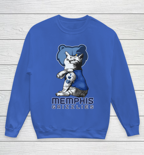 NBA Basketball My Cat Loves Memphis Grizzlies Youth Sweatshirt 6