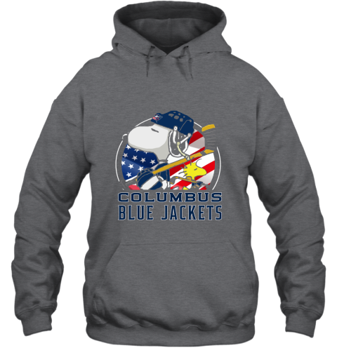 Columbus Blue Jackets Ice Hockey Snoopy And Woodstock NHL Hoodie