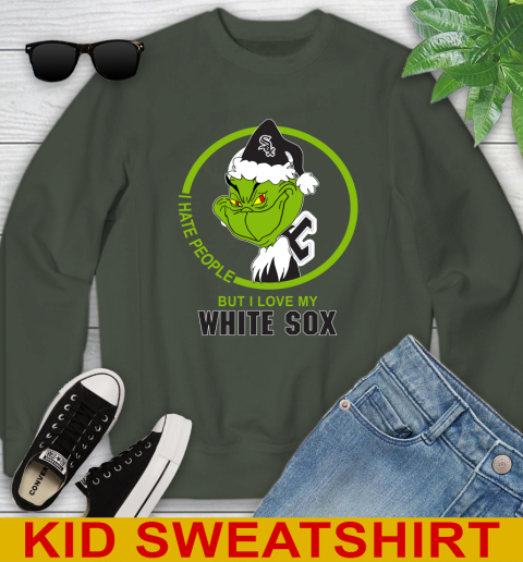 Chicago White Sox MLB Grinch I Hate People But I Love My Favorite Baseball Team 121
