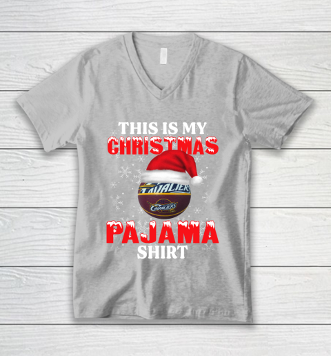 Cleveland Cavaliers This Is My Christmas Pajama Shirt NBA V-Neck T-Shirt 3