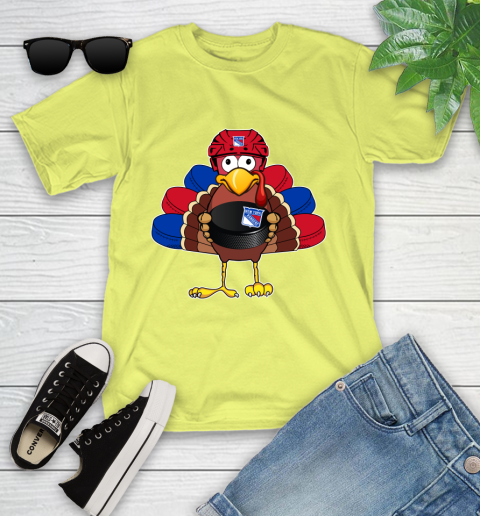 New York Rangers Turkey Thanksgiving Day Youth T-Shirt 8