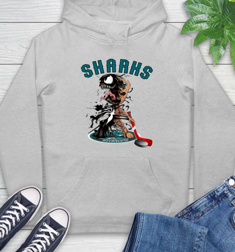 NHL San Jose Sharks Hockey Venom Groot Guardians Of The Galaxy Hoodie 6