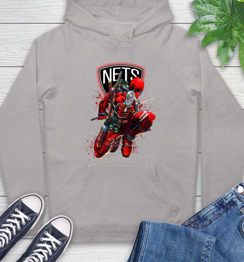 NBA Deadpool Marvel Comics Sports Basketball Brooklyn Nets Hoodie 12