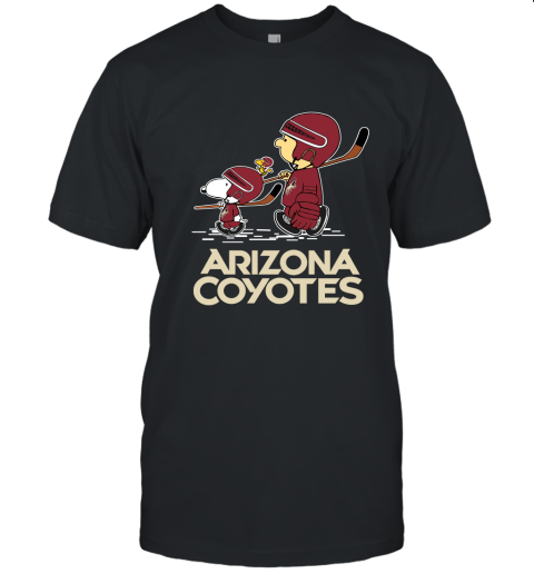 Let's Play Arizona Coyotes Ice Hockey Snoopy NHL Unisex Jersey Tee