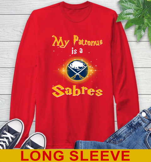 NHL Hockey Harry Potter My Patronus Is A Buffalo Sabres Long Sleeve T-Shirt 12
