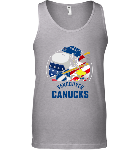 Vancouver Canucks Ice Hockey Snoopy And Woodstock NHL Tank Top