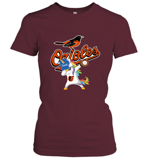 Hip Hop Dabbing Unicorn Flippin Love Baltimore Orioles Women's T-Shirt