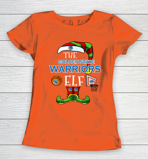 Golden State Warriors Christmas ELF Funny NBA Women's T-Shirt 3