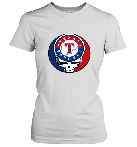 Texas Rangers The Grateful Dead Baseball MLB Mashup Women's T-Shirt