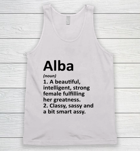 ALBA Definition Personalized Name Funny Christmas Tank Top