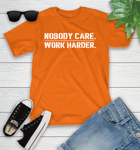Lamar Jackson Nobody Cares Work Harder Youth T-Shirt 9