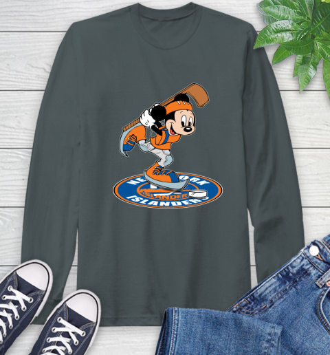 NHL Hockey New York Islanders Cheerful Mickey Disney Shirt Long Sleeve T-Shirt 7