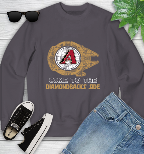 MLB Come To The Arizona Diamondbacks Side Star Wars Baseball Sports Youth Sweatshirt 5