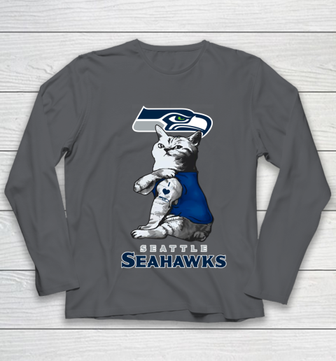 NFL Football My Cat Loves Seattle Seahawks Youth Long Sleeve 6