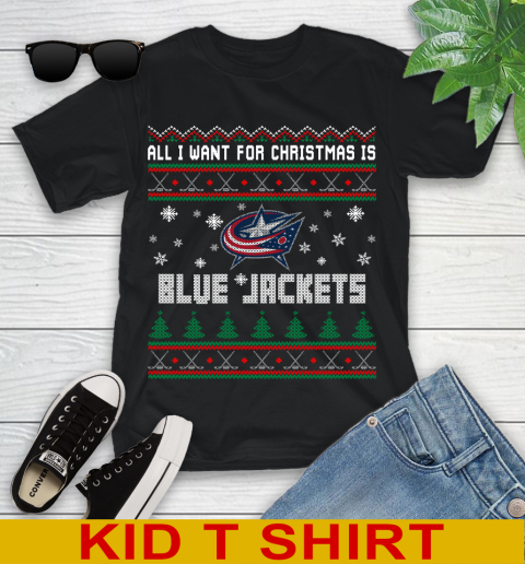 Columbus Blue Jackets NHL Hockey All I Want For Christmas Is My Team Sports 97