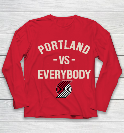 Portland Trail Blazers Vs Everybody Youth Long Sleeve 8