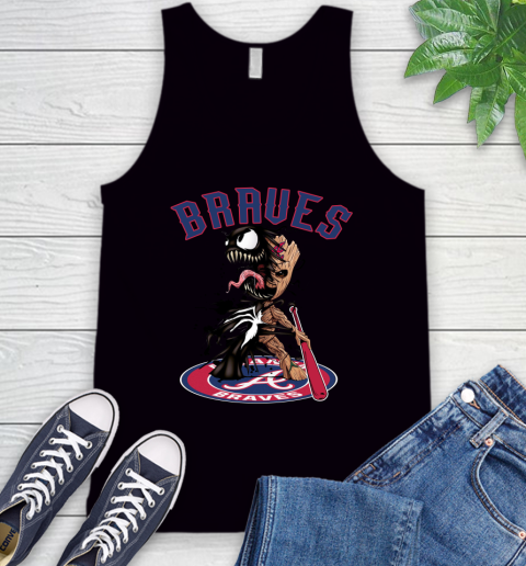 MLB Atlanta Braves Baseball Venom Groot Guardians Of The Galaxy Tank Top 2