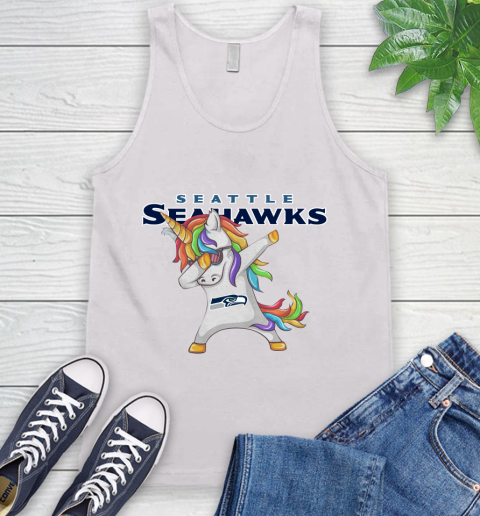 Seattle Seahawks NFL Football Funny Unicorn Dabbing Sports Tank Top