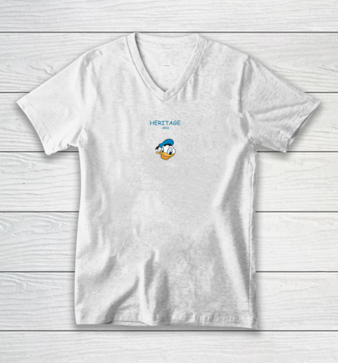 Heritage Donald Duck Shirt (print on front and back) V-Neck T-Shirt