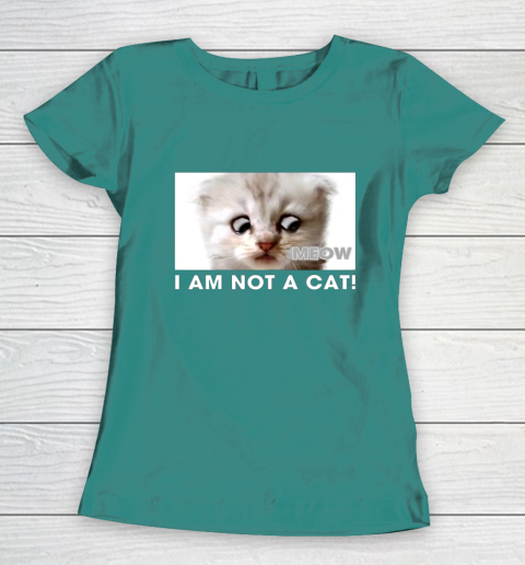 I am not a cat shirt funny video zoom call cat Women's T-Shirt 10