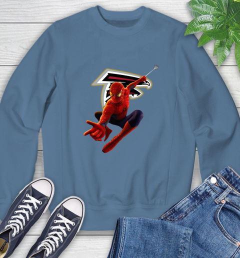 NFL Spider Man Avengers Endgame Football Atlanta Falcons Sweatshirt 7
