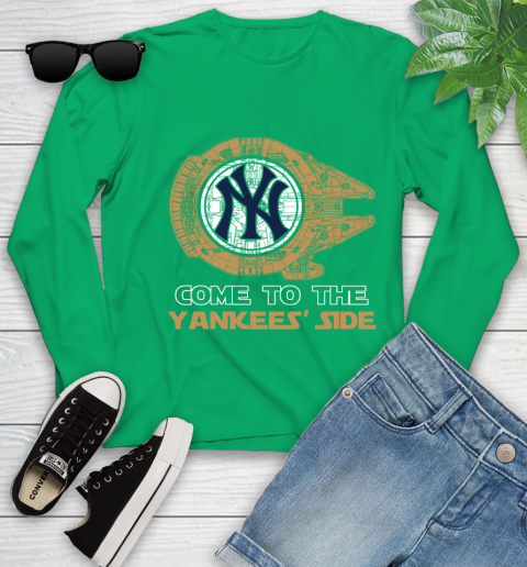 MLB Come To The New York Yankees Sox Side Star Wars Baseball Sports Youth Long Sleeve 7
