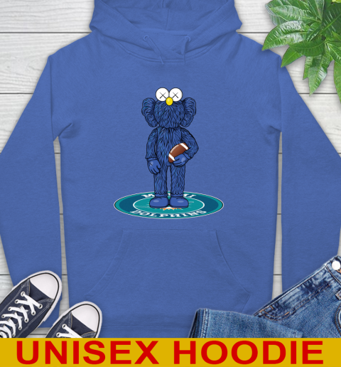 NFL Football Miami Dolphins Kaws Bff Blue Figure Shirt Hoodie 9