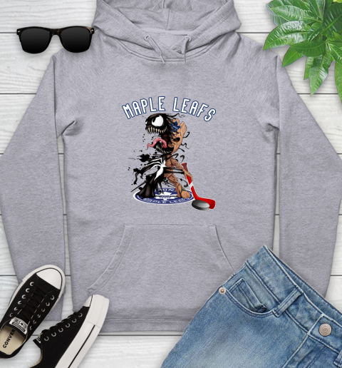 NHL Toronto Maple Leafs Hockey Venom Groot Guardians Of The Galaxy Youth Hoodie 6