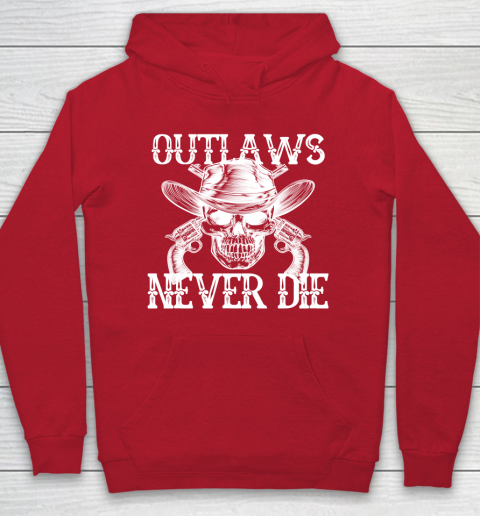 Outlaws Never Die shirt skull biker Hoodie 7