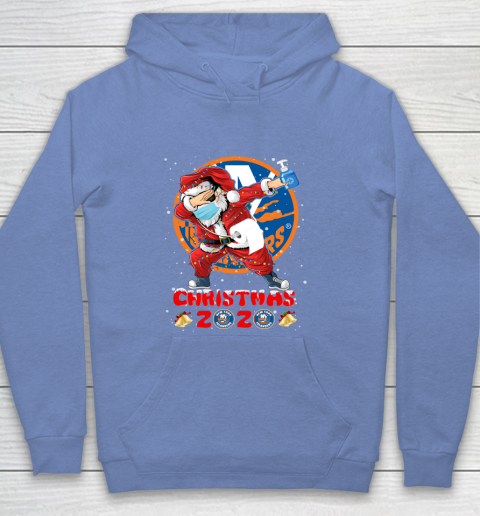 New York Islanders Funny Santa Claus Dabbing Christmas 2020 NHL Youth Hoodie 8