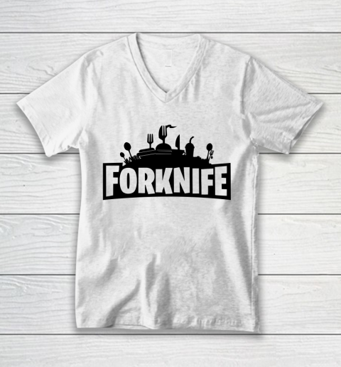 Fortnite Tshirt Forknife V-Neck T-Shirt